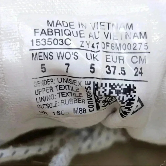Converse Chuck Taylor All Star White Ox Low Top Sneakers - 7 - Picture 10 of 10